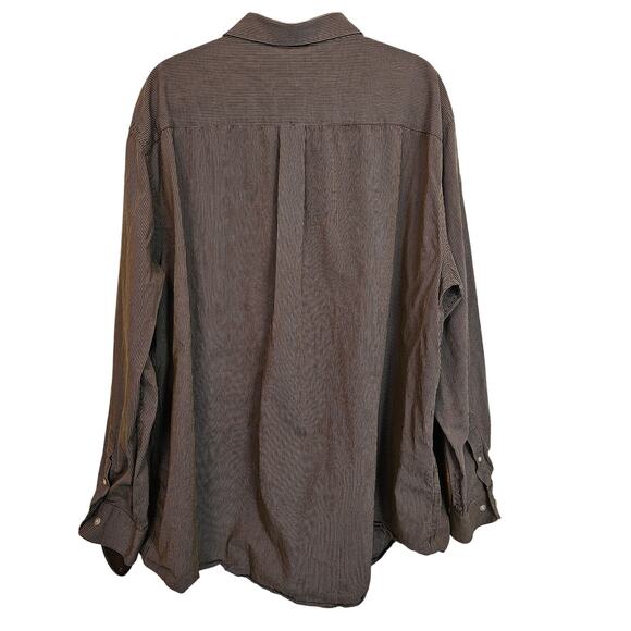 St. John's Bay Men's Button-Up Shirt – Size 3XL Tall – Brown & Tan Check - Picture 2 of 4